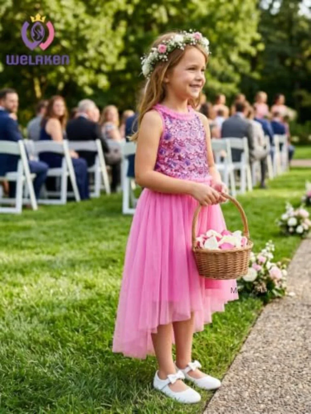 Girls Sequin Dress Sparkly Halter Neck Sleeveless Casual Party Twirl